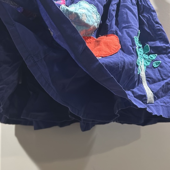 Mini Boden wide elastic band Floral Appliqué patchwork embellish Skirt Size 5-6Y - Picture 4 of 8